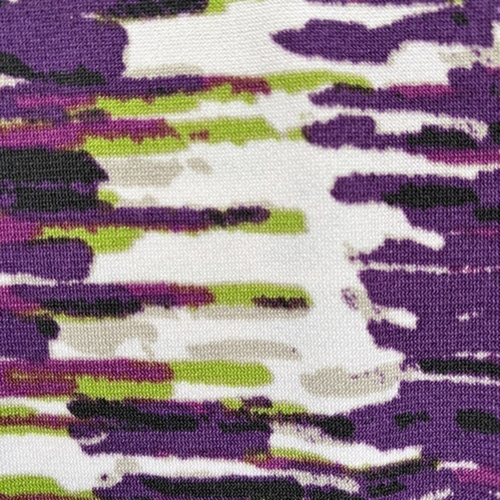 Kasper Purple, Green, Gray, and White Abstract Print ALTERED Midi Dress - Picture 13 of 15